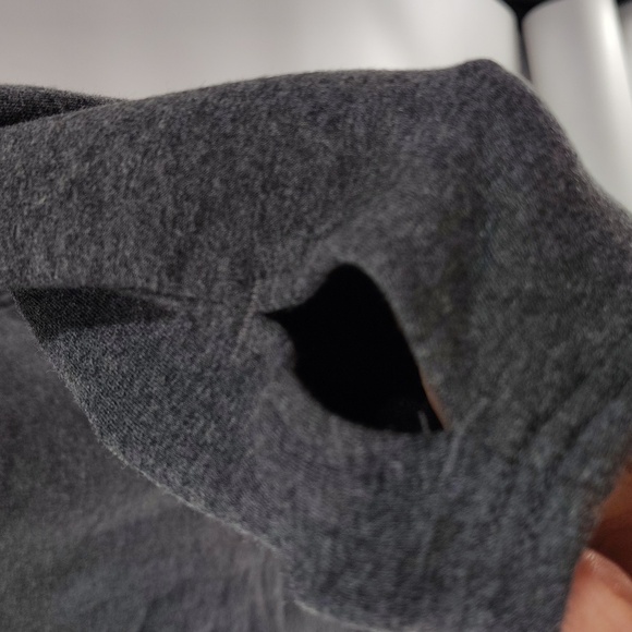 Earth Yoga Women’s XL Charcoal Organic Cotton Funnel Neck Pullover Pockets - Picture 5 of 7